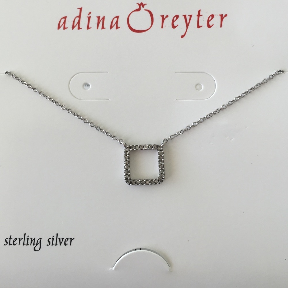 Adina Reyter Square Pavé Diamond necklace